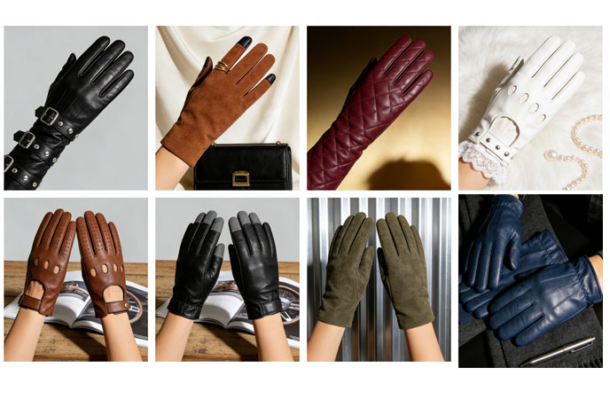 Leather gloves collection